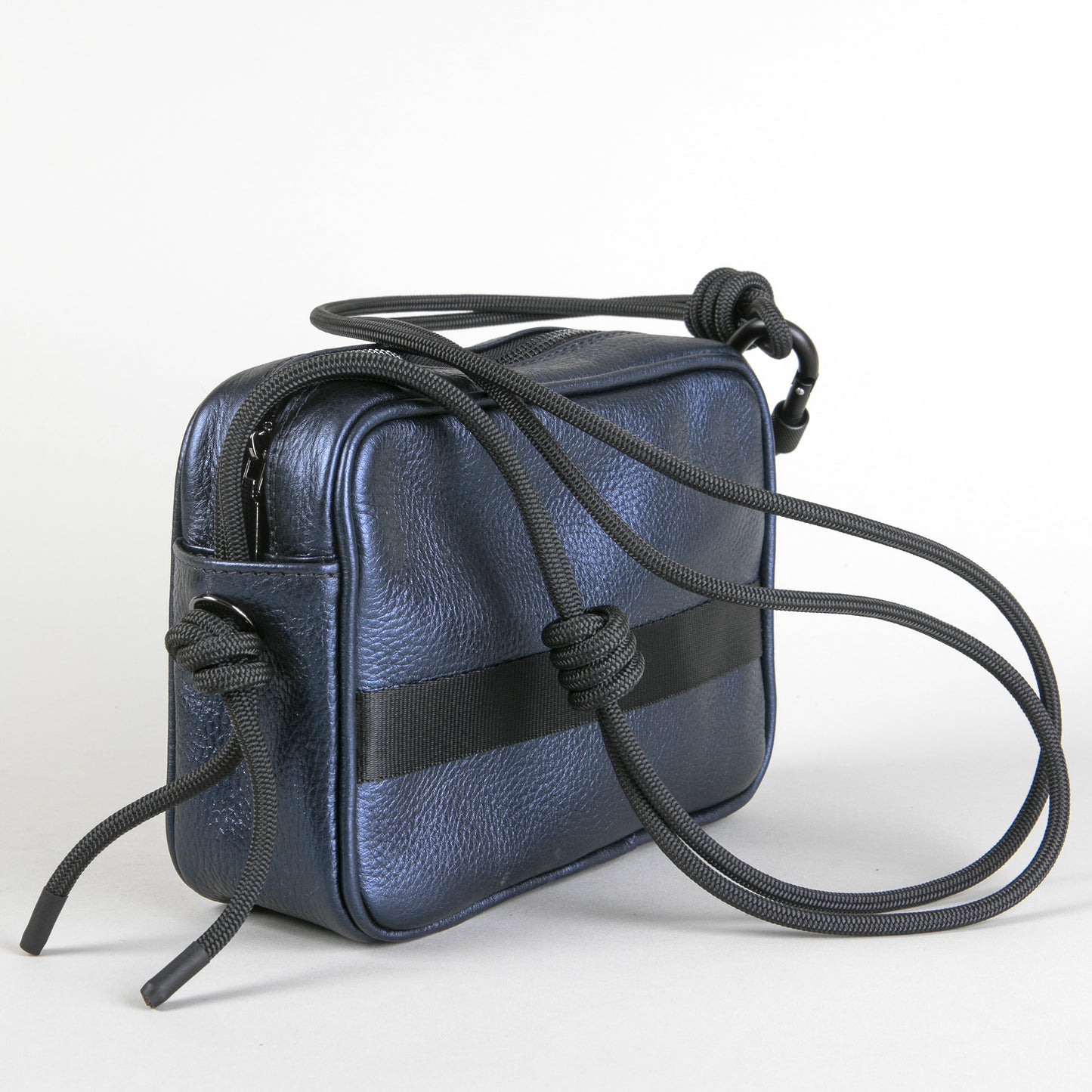 MINIKNOT / Bandolera / Azul Metálico / Negro