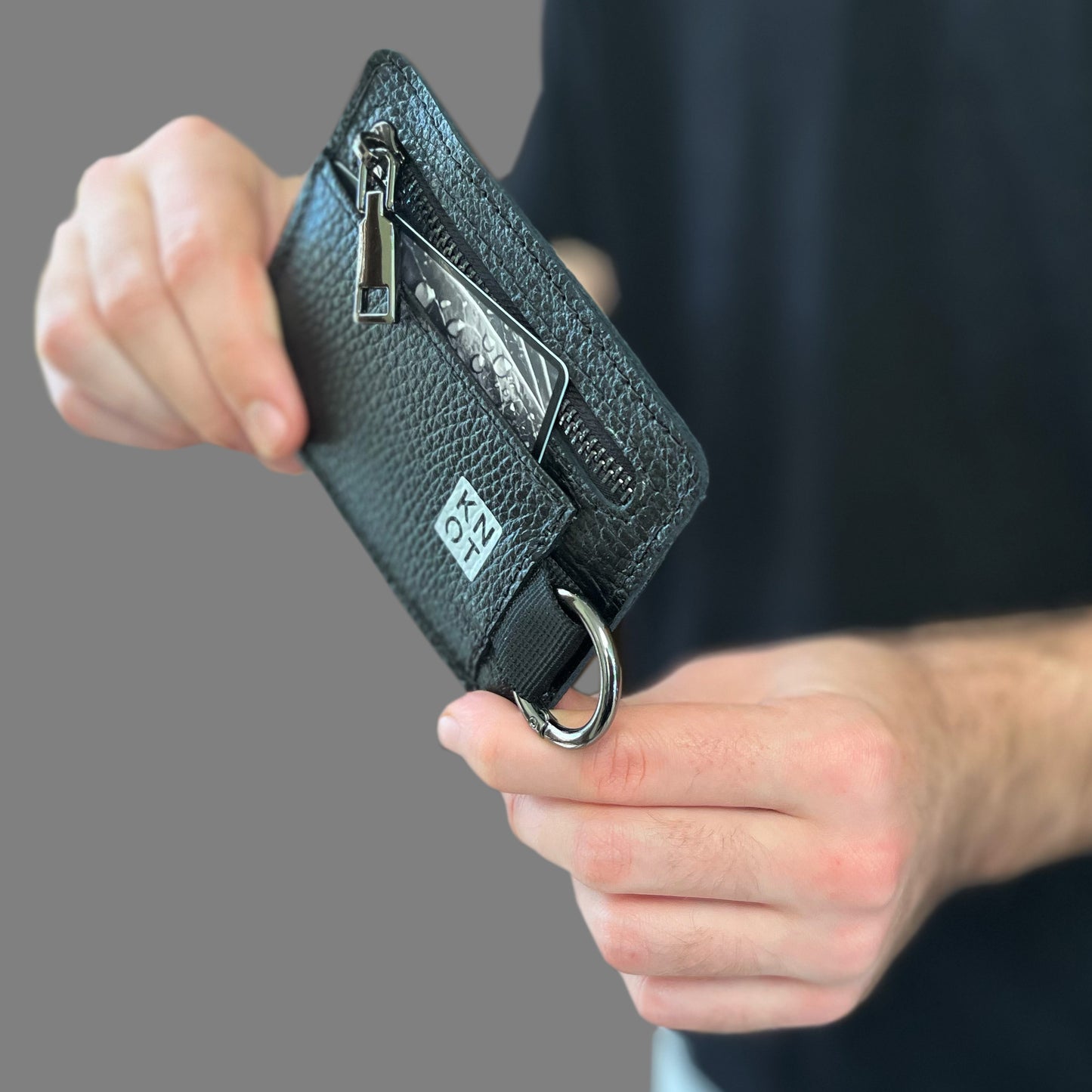 BASIKNOT / Tarjetero-monedero / Negro / Negro