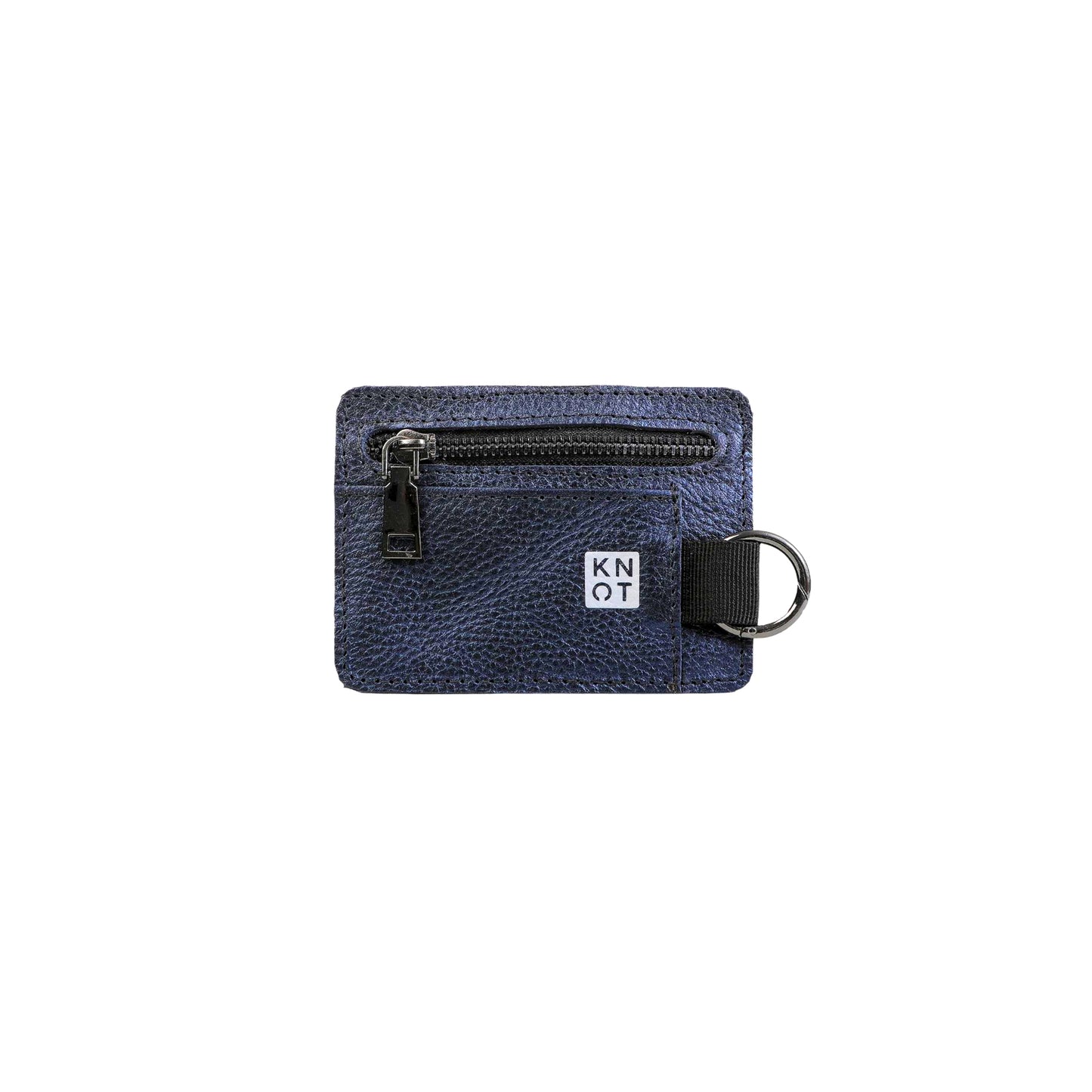BASIKNOT / Tarjetero-monedero / Azul Metálico / Negro