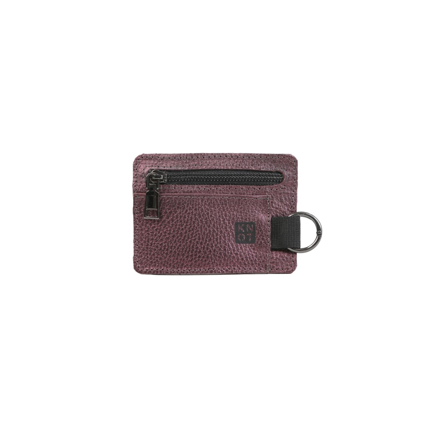 BASIKNOT / Tarjetero-monedero / Rojo Metálico / Negro