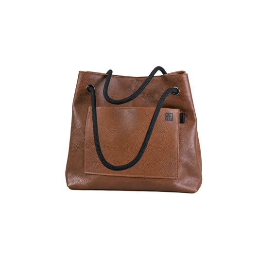 TEENKNOT / Totebag / Tabaco / Negro
