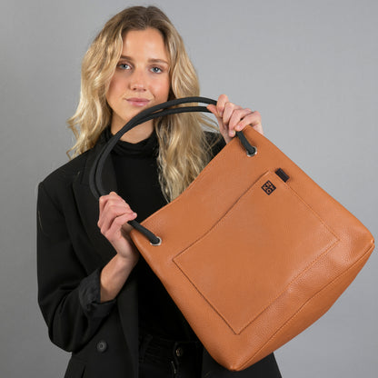 TEENKNOT / Totebag / Camel / Negro