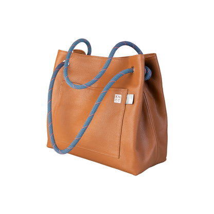 TEENKNOT / Totebag / Camel / Azul