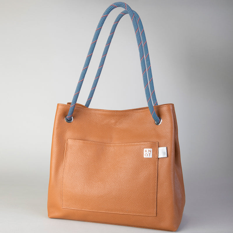 TEENKNOT / Totebag / Camel / Azul