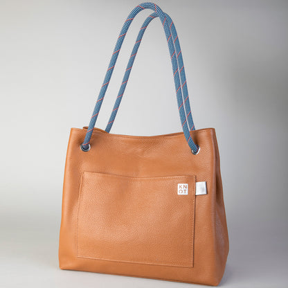 TEENKNOT / Totebag / Camel / Azul