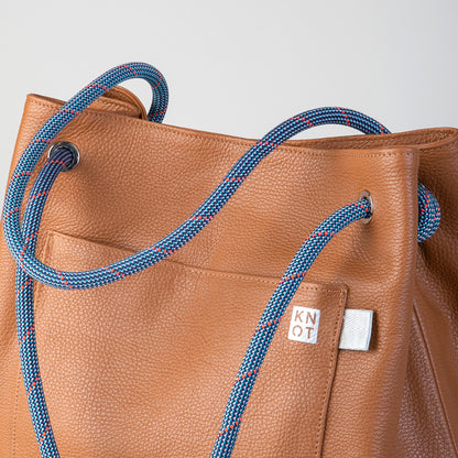 TEENKNOT / Totebag / Camel / Azul