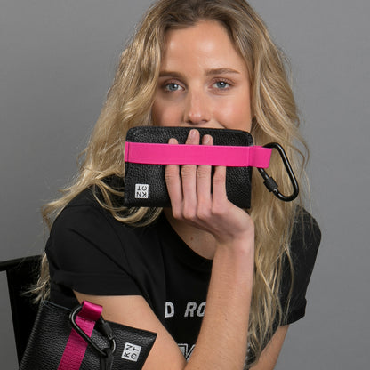 FLEXKNOT / Tabaquera elástico / Negro / Fucsia
