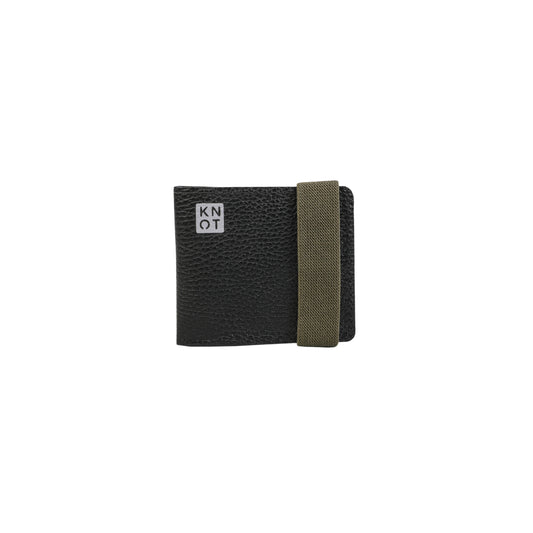 PAYKNOT / Billetera chica / Negro / Verde Militar