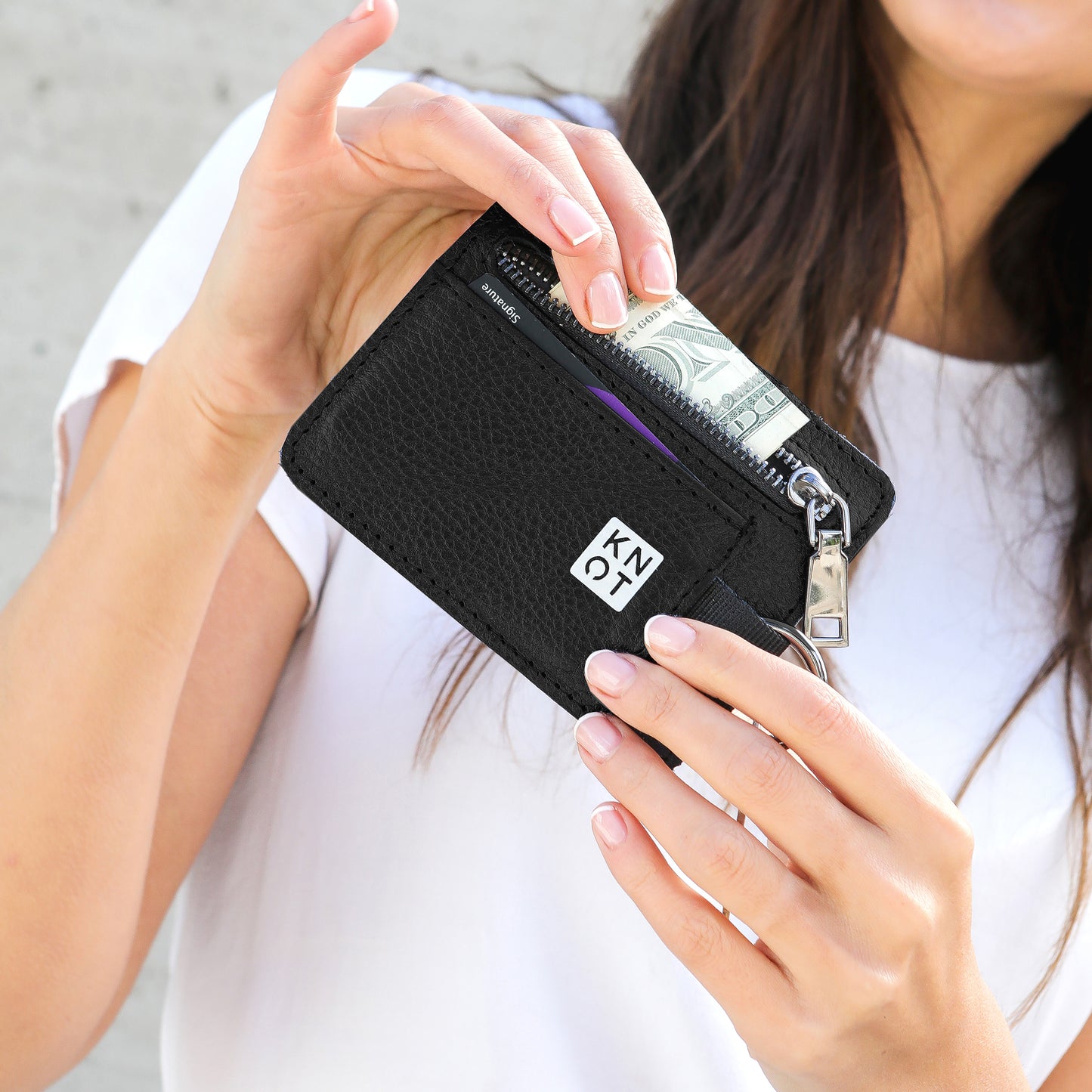 BASIKNOT / Tarjetero-monedero / Negro / Negro