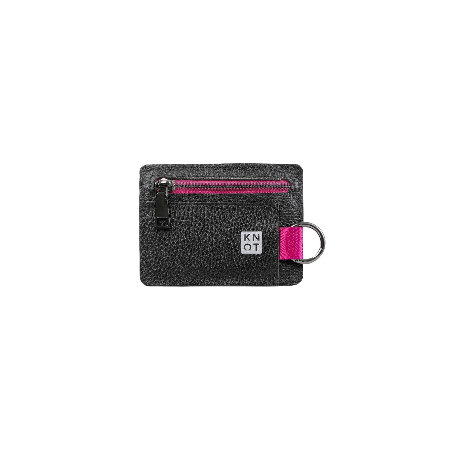 BASIKNOT / Tarjetero-monedero / Negro / Fucsia