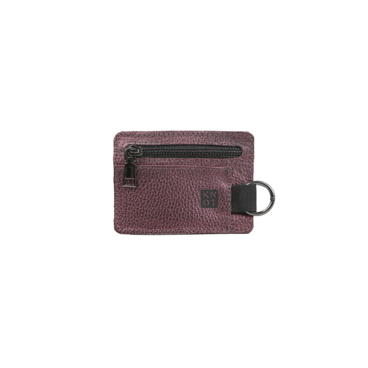 BASIKNOT / Tarjetero-monedero / Rojo Metálico / Negro